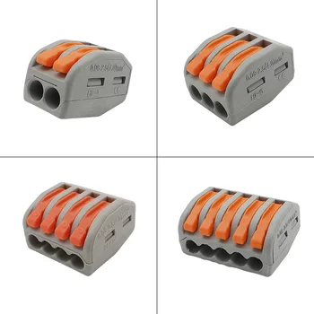 10Pcs Universal Cable wire Connector Type 222-412 413 414 415 Fast Compact Push in Wiring Terminal Block PCT-212 213 214 215 
10Pcs Universal Cable wire Connector Type 222-412 413 414 415 Fast Compact Push in Wiring Terminal Block PCT-212 213 214 215