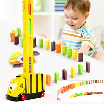 Domino Train Toy Set Rally Electric Train Model with 100 Blocks Colorful Pcs Car Vehicle Stacking Truck Building Game Domin V2O8
Domino Train Toy Set Rally Electric Train Model with 100 Blocks Colorful Pcs Car Vehicle Stacking Truck Building Game Domin V2O8