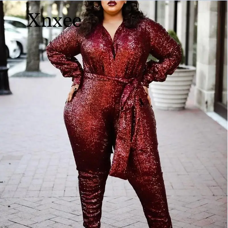 European big size Sequins burgundy sequined shiny women jumpsuits high waist lace-up fashion club party sparkly wine red catsuit
European big size Sequins burgundy sequined shiny women jumpsuits high waist lace-up fashion club party sparkly wine red catsuit