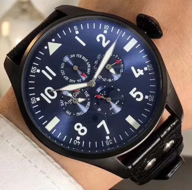 Luxury Brand New Men Automatic Mechanical Navy Stainless Steel Sapphire Full Black Case Canvas Leather Daydate Moon Phase Watch 
Luxury Brand New Men Automatic Mechanical Navy Stainless Steel Sapphire Full Black Case Canvas Leather Daydate Moon Phase Watch
