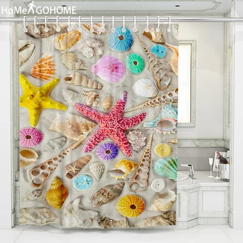 Waterproof Fabric Bath Screen Shower Curtains Bathroom Curtain 3D Starfish Conch Beach Decoration Waterproof Curtain Multicolor
Waterproof Fabric Bath Screen Shower Curtains Bathroom Curtain 3D Starfish Conch Beach Decoration Waterproof Curtain Multicolor