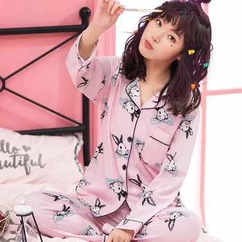 2020 Spring Autumn 100% Cotton Pajama Sets for Women Long Sleeve Sleepwear Pyjamas Homewear Loungewear Pijama Mujer Home Clothes
2020 Spring Autumn 100% Cotton Pajama Sets for Women Long Sleeve Sleepwear Pyjamas Homewear Loungewear Pijama Mujer Home Clothes