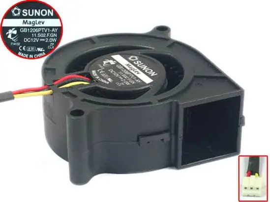 SUNON GB1206PTV1-AY 11.S02.F.GN серверный охлаждающий вентилятор постоянного тока 12 В 0,16 а 60x60x25 мм 3-проводной
SUNON GB1206PTV1-AY 11.S02.F.GN серверный охлаждающий вентилятор постоянного тока 12 В 0,16 а 60x60x25 мм 3-проводной