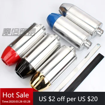 28mm Silver Universal Motocross Motorcycle Exhaust Muffler Tip Pipe for 125 150 160cc Dirt Pit Bike exhaust ATV CQR
28mm Silver Universal Motocross Motorcycle Exhaust Muffler Tip Pipe for 125 150 160cc Dirt Pit Bike exhaust ATV CQR