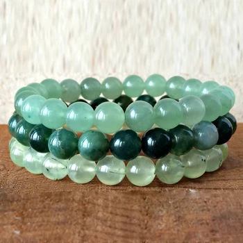 Wholesale Super Seven Chakra Mala Bracelet Set 8 mm Green Aventurine Moss Agates Bracelet Set Healing for All Chakras Jewelry
Wholesale Super Seven Chakra Mala Bracelet Set 8 mm Green Aventurine Moss Agates Bracelet Set Healing for All Chakras Jewelry