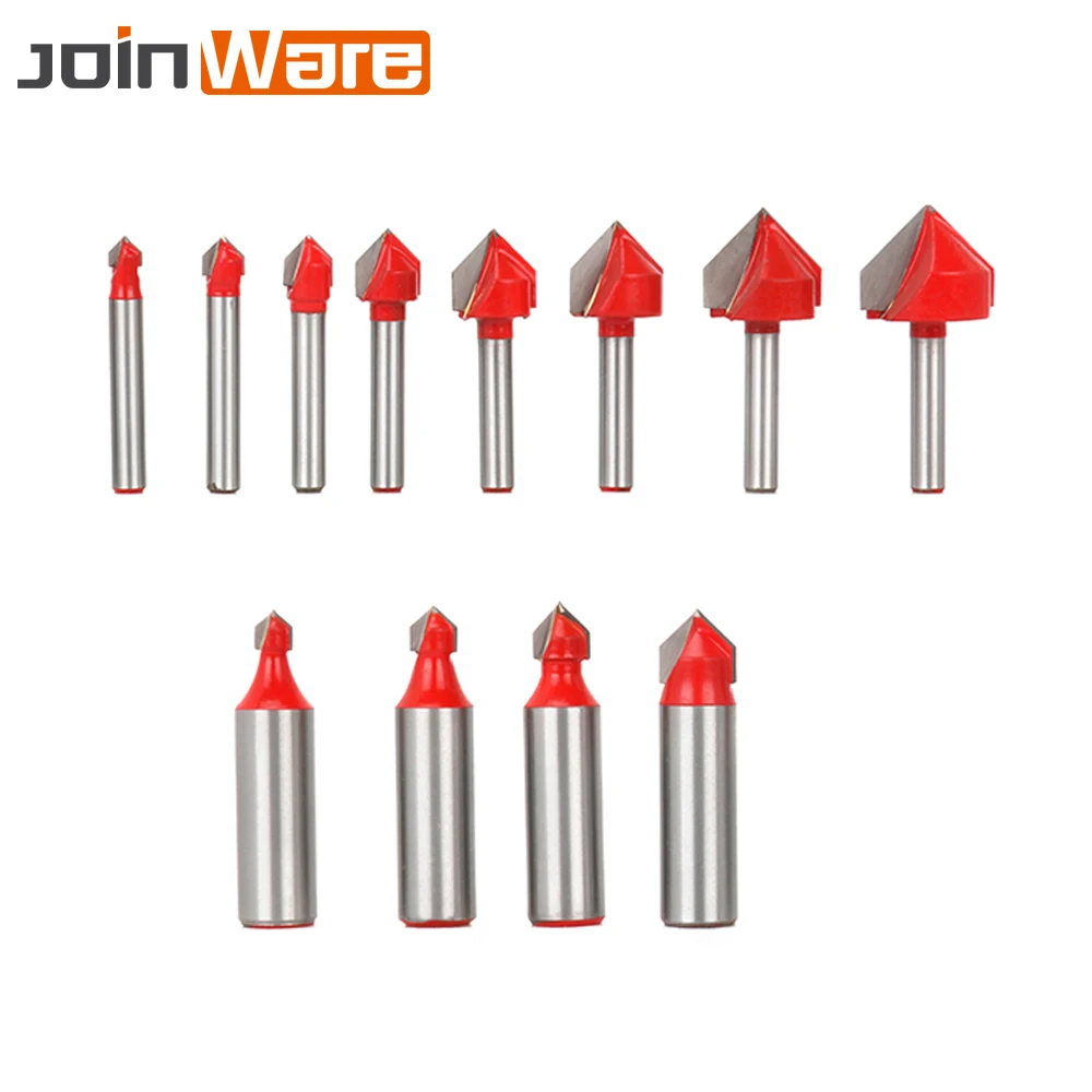 V Router Bit CNC Solid Carbide End Mill Tungsten Steel Woodworking Milling Cutter Wood MDF Router Bit 6.35mm 12.7mm 1Pc
V Router Bit CNC Solid Carbide End Mill Tungsten Steel Woodworking Milling Cutter Wood MDF Router Bit 6.35mm 12.7mm 1Pc