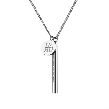 Simple word cylindrical pendant necklace hip hop ins European and American street hiphop statement long sweater chain women 
Simple word cylindrical pendant necklace hip hop ins European and American street hiphop statement long sweater chain women