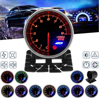 Car LED Pointer Tachometer 2'' 52mm 10 Color Display Brushless Motor 12V 0-9000RPM Universal Auto Tacho Gauge with Peak Function
Car LED Pointer Tachometer 2'' 52mm 10 Color Display Brushless Motor 12V 0-9000RPM Universal Auto Tacho Gauge with Peak Function