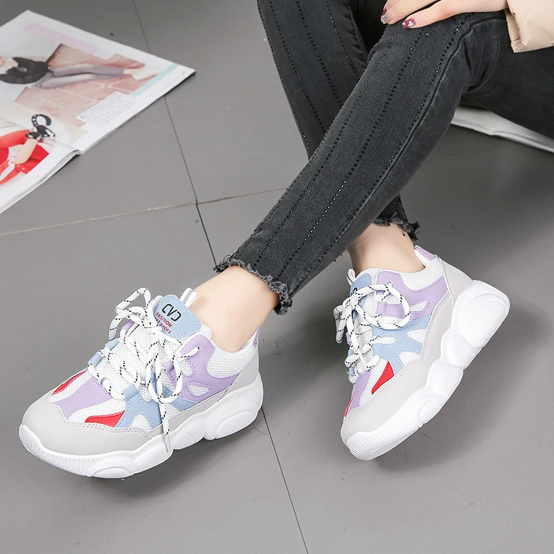 Spring 2020 New Women's sneakers Color-blocking low-top elastic shock-absorbing lightweight fashion casual women's shoes U27-29
Spring 2020 New Women's sneakers Color-blocking low-top elastic shock-absorbing lightweight fashion casual women's shoes U27-29