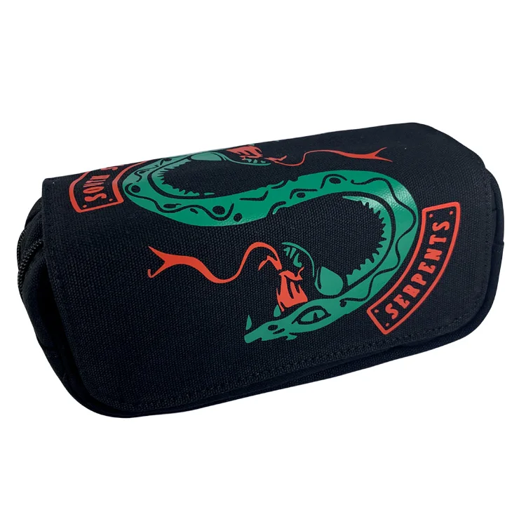 Riverdale Snake Logo Pencil Bag Case Fashion Make Up Student Stationery Double Zipper Pen School cse
Riverdale Snake Logo Pencil Bag Case Fashion Make Up Student Stationery Double Zipper Pen School cse