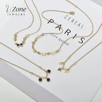 UZone Minimalistic Stainless Steel Tiny Heart Round Pendant Necklace Hollow Triangle Cubic Zircon Necklaces For Women Party Gift
UZone Minimalistic Stainless Steel Tiny Heart Round Pendant Necklace Hollow Triangle Cubic Zircon Necklaces For Women Party Gift