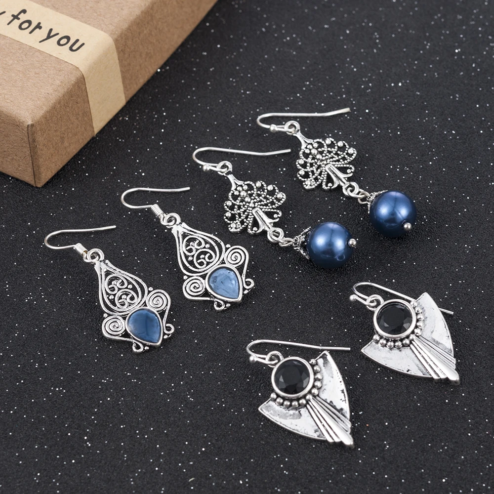 2019 Vintage Silver Stone Ear Hook Dangle Drop Earrings Women Jewelry Bridal Party Autumn Wedding Jewelry Ornaments Accessories
2019 Vintage Silver Stone Ear Hook Dangle Drop Earrings Women Jewelry Bridal Party Autumn Wedding Jewelry Ornaments Accessories