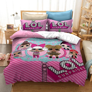 Children Quilt Pillowcase Cartoon LOl Surprise Dolls Pattern Single Double Bed Oversized Quilt Cover Bedding Gifts for Girls
Children Quilt Pillowcase Cartoon LOl Surprise Dolls Pattern Single Double Bed Oversized Quilt Cover Bedding Gifts for Girls