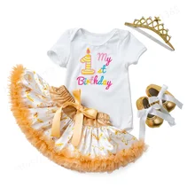 Baby Girls 1st Birthday Cake Smash Outfits Set Cotton Romper Bodysuit+Tutu Dress+Flower Headband Princess Skirt Clothes
Baby Girls 1st Birthday Cake Smash Outfits Set Cotton Romper Bodysuit+Tutu Dress+Flower Headband Princess Skirt Clothes