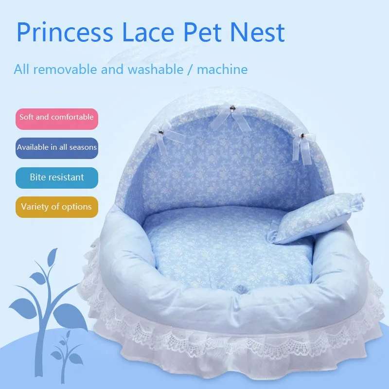 Princess Style Lace Pet Nest Pad Spring And Summer Removable And Washable Dog Nest
Princess Style Lace Pet Nest Pad Spring And Summer Removable And Washable Dog Nest