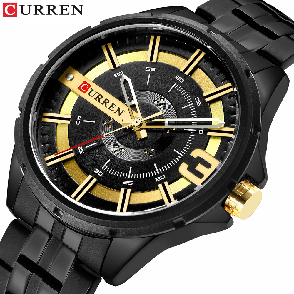 CURREN Watches for Men Military Quartz Watch Unique Design Dial Stainless Steel Band Clock Male Wristwatch Relogio Masculino
CURREN Watches for Men Military Quartz Watch Unique Design Dial Stainless Steel Band Clock Male Wristwatch Relogio Masculino