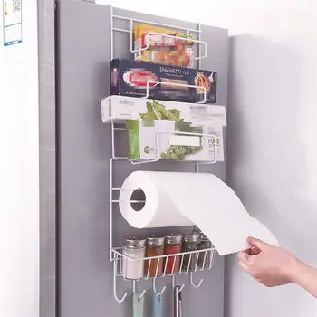 Multifuncational Refrigerator Storage Rack Punch Free Storage Rack Refrigerator Side Wall Storage Shelf (with 3 Sticky Hooks)
Multifuncational Refrigerator Storage Rack Punch Free Storage Rack Refrigerator Side Wall Storage Shelf (with 3 Sticky Hooks)