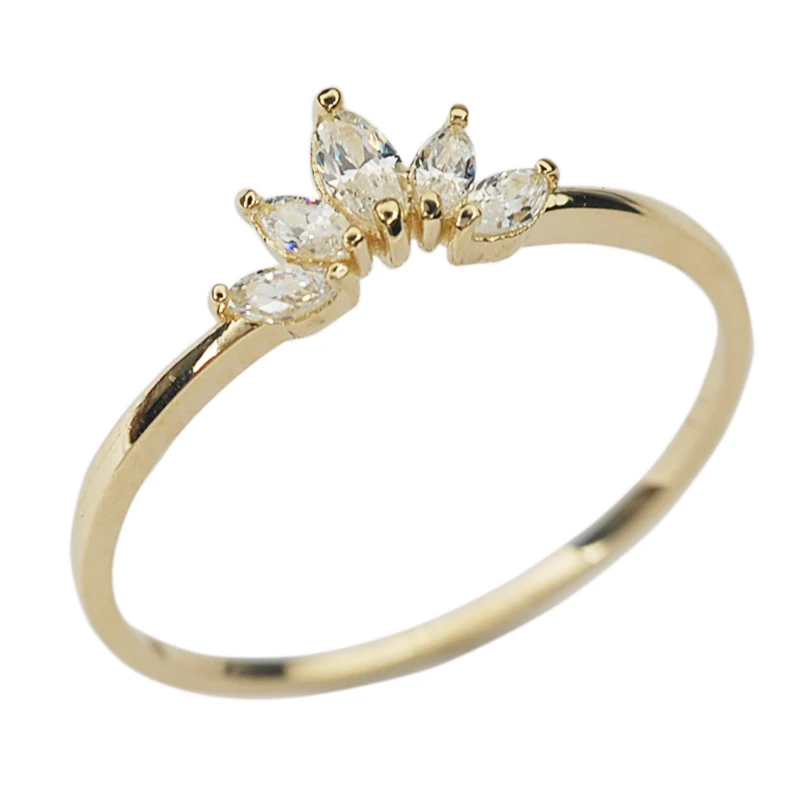 

S925 Sterling Silver Wedding Ring For Women Luxury Simple Fashion Gentle Elegant Zircon Fresh Fairy Lotus Shape Jewelry 2021