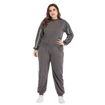 Autumn 4XL Plus Size Casual 2 Piece Sets Women Long Sleeve Big Size Tops+Long Trousers Set Large Size Winter Two Piece Pant Suit
Autumn 4XL Plus Size Casual 2 Piece Sets Women Long Sleeve Big Size Tops+Long Trousers Set Large Size Winter Two Piece Pant Suit