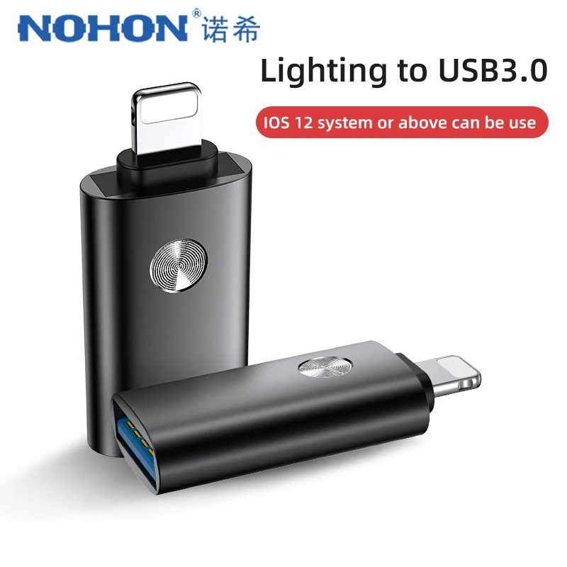 NOHON OTG Adapter For iphone IOS13 For iPhone 11 Pro X XS MAX XR 8 Charging Data Sync U Disk Lighting to USB OTG Connect Adapter
NOHON OTG Adapter For iphone IOS13 For iPhone 11 Pro X XS MAX XR 8 Charging Data Sync U Disk Lighting to USB OTG Connect Adapter