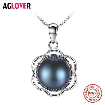 AGLOVER 925 Silver Necklace Flower Edges pearls Pendant Women Fine Jewelry Natural Freshwater Pearl Necklace Chain Female Gift
AGLOVER 925 Silver Necklace Flower Edges pearls Pendant Women Fine Jewelry Natural Freshwater Pearl Necklace Chain Female Gift