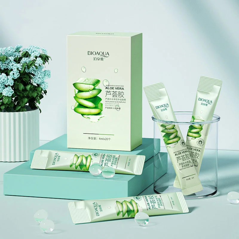 20Pcs/Box Aloe Vera Moisturizing Refreshing Multi Effect Sleeping Mask Gentle Oil Control Brighten Improve Dryness Facial Care 10 Hd9a2e12fc610420ab123fcd155e487b3Y