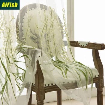 Green Leaf Lavender Gauze Embroidery Living Room Bedroom Curtain Window Screen Modern White Tulle Curtain Gauze Cortina WP271-3 
Green Leaf Lavender Gauze Embroidery Living Room Bedroom Curtain Window Screen Modern White Tulle Curtain Gauze Cortina WP271-3