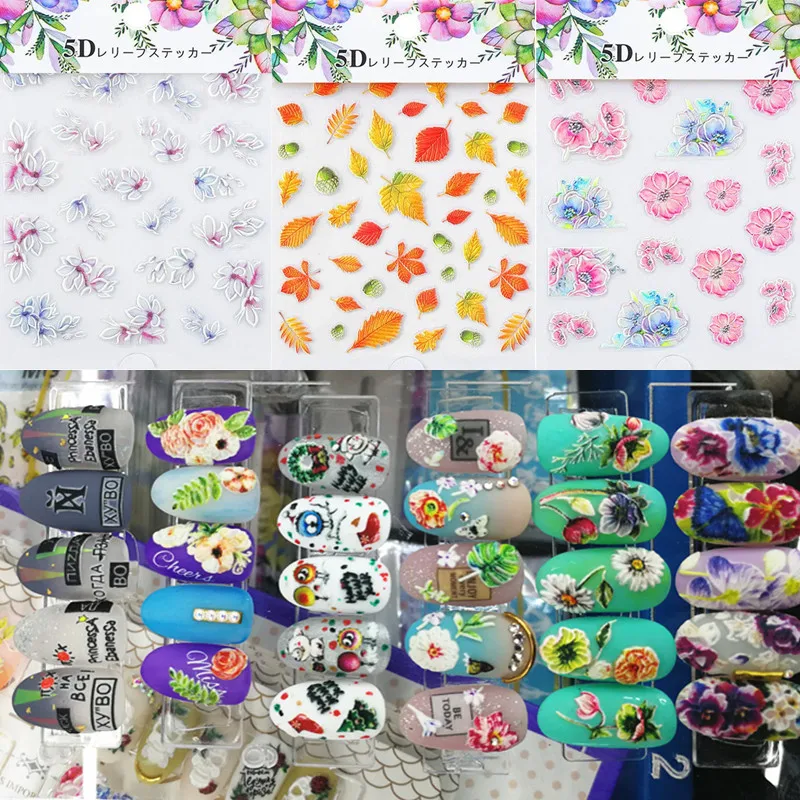 Flower Nail Sticker1 Sheet Flowers Self-Adhesive Nail Art Stickers Decals Acrylic Embossed 3D Nail Stickers Manicure Decorations
Flower Nail Sticker1 Sheet Flowers Self-Adhesive Nail Art Stickers Decals Acrylic Embossed 3D Nail Stickers Manicure Decorations