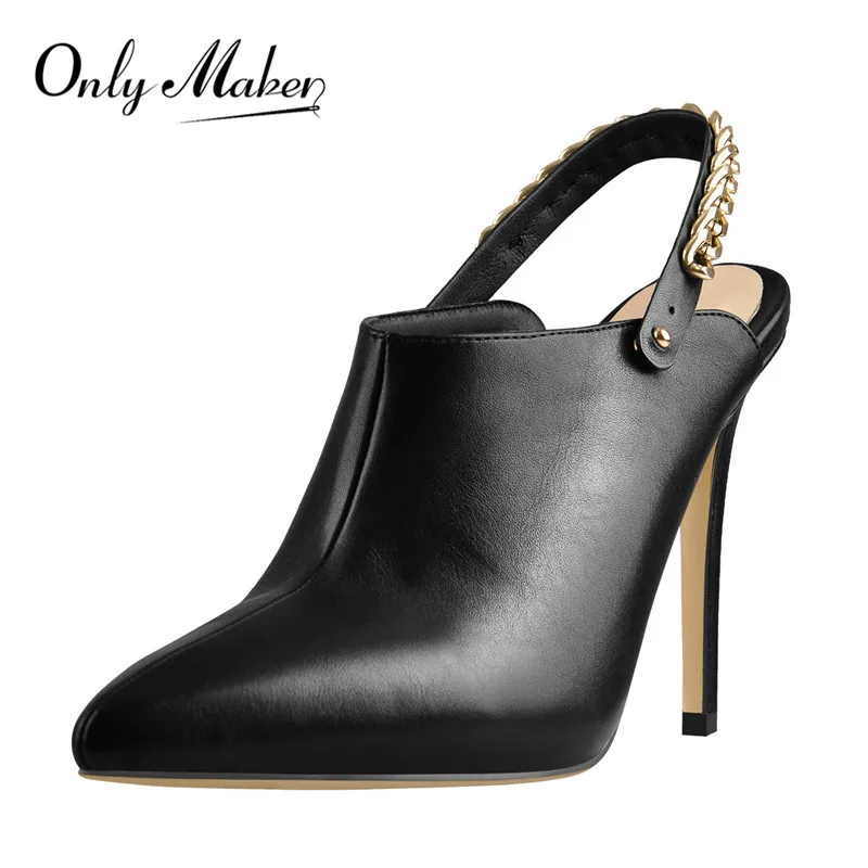 Onlymaker Pointed Toe Black Matte Movable Straps Slip On Slingback 10CM Thin High Heels Pumps Mules Plus Size US5~US15
Onlymaker Pointed Toe Black Matte Movable Straps Slip On Slingback 10CM Thin High Heels Pumps Mules Plus Size US5~US15