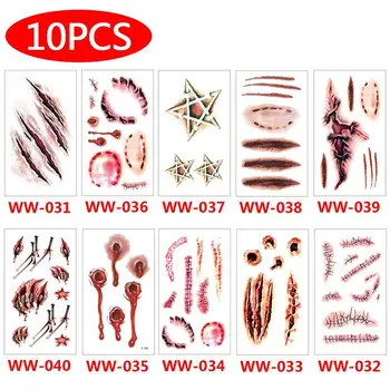 Hot Halloween Scar Blood Temporary Tattoo Sticker Sheet Removable Wound Scab Zombie
Hot Halloween Scar Blood Temporary Tattoo Sticker Sheet Removable Wound Scab Zombie