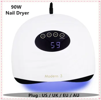 90W UV LED Lamp Nail Dryer Fast Curing Gel Polish Nail Lamp 45Pcs LEDs 10s30s60s99s timer Auto Sensor Sun Light For Gel Varnish
90W UV LED Lamp Nail Dryer Fast Curing Gel Polish Nail Lamp 45Pcs LEDs 10s30s60s99s timer Auto Sensor Sun Light For Gel Varnish