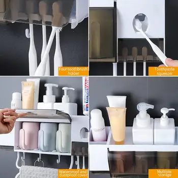 Space Saving ABS Toothbrush Organizer Toothpaste Dispenser Automatic Multi-Functional Toothbrush Holder Punch-Free
Space Saving ABS Toothbrush Organizer Toothpaste Dispenser Automatic Multi-Functional Toothbrush Holder Punch-Free
