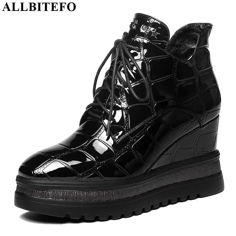 ALLBITEFO hot sale genuine leather square toe wedges heel platform women boots winter snow ankle boots for women martin boots
ALLBITEFO hot sale genuine leather square toe wedges heel platform women boots winter snow ankle boots for women martin boots