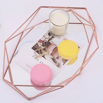 Geometry Dessert Cosmetics Jewelry Holder Kitchen Sundries Plate Iron Nordic Style Storage Tray Desktop Three-dimensional
Geometry Dessert Cosmetics Jewelry Holder Kitchen Sundries Plate Iron Nordic Style Storage Tray Desktop Three-dimensional