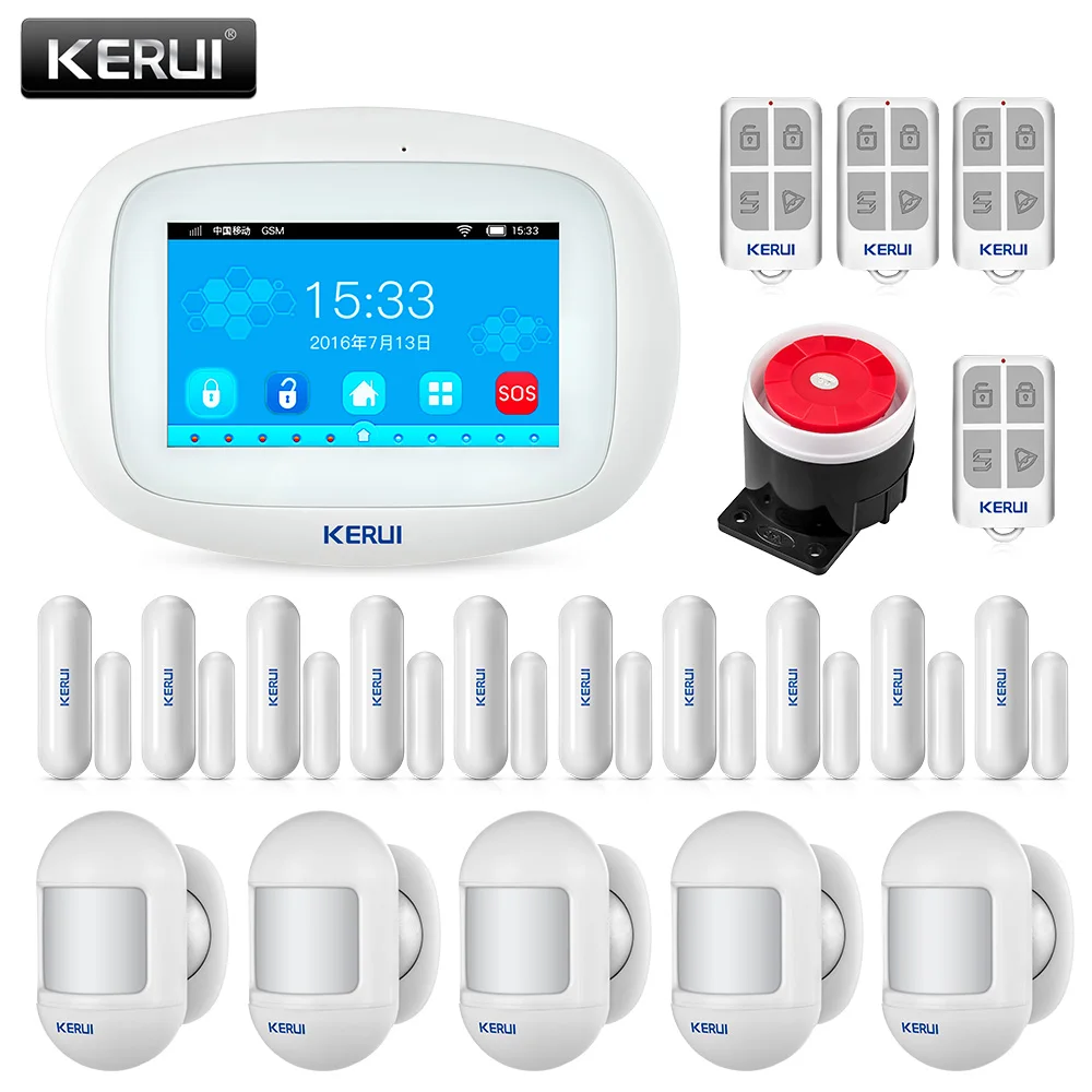 KERUI K52 Large Touch Screen WIFI GSM Alarm System for home TFT Display Home Alarm System Security Motion Detector Metal Remote
KERUI K52 Large Touch Screen WIFI GSM Alarm System for home TFT Display Home Alarm System Security Motion Detector Metal Remote