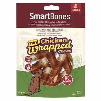 SmartBones - Snacks de barritas enrolladas con pollo para morder para perros (9 x Mini) (Puede Variar)
SmartBones - Snacks de barritas enrolladas con pollo para morder para perros (9 x Mini) (Puede Variar)