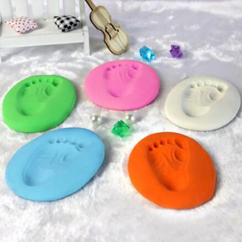 Soft Clay Plasticine Toy Modeling Baby Kids DIY Tool Hand Print Footprint Imprint Care Air Drying Kit Casting Ink Pad | Дом и сад