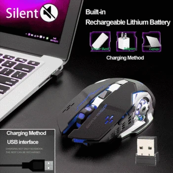 X8 Rechargeable Wireless Silent LED Backlit USB Optical Ergonomic Gaming Mouse PC Computer Mouse For Imac Pro Macbook Laptop
X8 Rechargeable Wireless Silent LED Backlit USB Optical Ergonomic Gaming Mouse PC Computer Mouse For Imac Pro Macbook Laptop