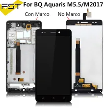 Bloc écran tactile LCD avec châssis, pour BQ Aquaris M5.5/BQ Aquaris M2017=