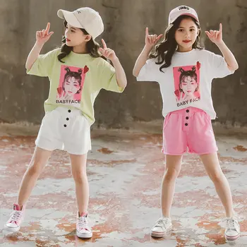 Girls Summer Set Dress 2020 Short Sleeve T-Shirt + Shorts 2pcs Kids Girls Clothing Set 4 6 7 8 10 12 13 Years Kids Outfits Set
Girls Summer Set Dress 2020 Short Sleeve T-Shirt + Shorts 2pcs Kids Girls Clothing Set 4 6 7 8 10 12 13 Years Kids Outfits Set