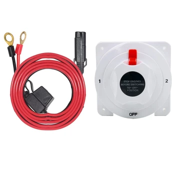 12V 24V Boat Rv Battery Selector Switch Four-Speed & 1Pcs Ring Terminal Cable Sae To O Ring Terminal Harness, 10A Fuse
12V 24V Boat Rv Battery Selector Switch Four-Speed & 1Pcs Ring Terminal Cable Sae To O Ring Terminal Harness, 10A Fuse