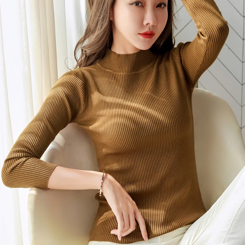 Half-Collar Sweater Shirt Long Sleeve Women's Sweater New Korea Style Autumn Winter 2020 Solid Color Pullovers Sweater 111A
Half-Collar Sweater Shirt Long Sleeve Women's Sweater New Korea Style Autumn Winter 2020 Solid Color Pullovers Sweater 111A