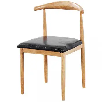 Nordic imitation solid wood iron horn chair table and chair combination backrest stool simple dining chair coffee tea shop resta 
Nordic imitation solid wood iron horn chair table and chair combination backrest stool simple dining chair coffee tea shop resta