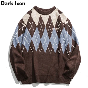 Dark Icon Geometric Jacquard-Knit Pullover Sweater Men Crew Neck Loose Style Men's Sweaters Hip Hop Sweater For Female
Dark Icon Geometric Jacquard-Knit Pullover Sweater Men Crew Neck Loose Style Men's Sweaters Hip Hop Sweater For Female