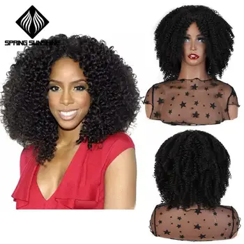 Spring sunshine Middle Part Brown Black Afro Kinky Curly Wig Synthetic Wigs for Black Women High Temperature Fiber
Spring sunshine Middle Part Brown Black Afro Kinky Curly Wig Synthetic Wigs for Black Women High Temperature Fiber