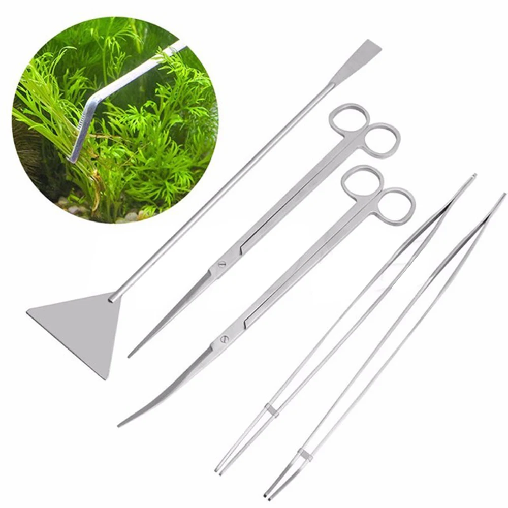 Plants Long Handle Tweezers Scissor Trim Tool Set Stainless Steel Aquarium Aquatic Maintenance Trim Tools Kit 3/5Pcs Set
Plants Long Handle Tweezers Scissor Trim Tool Set Stainless Steel Aquarium Aquatic Maintenance Trim Tools Kit 3/5Pcs Set