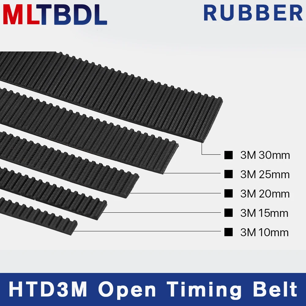 Изогнутый синхронный ремень Arc Tooth HTD 3M ширина 6/9/10/12/15/17/20/25 мм резиновый