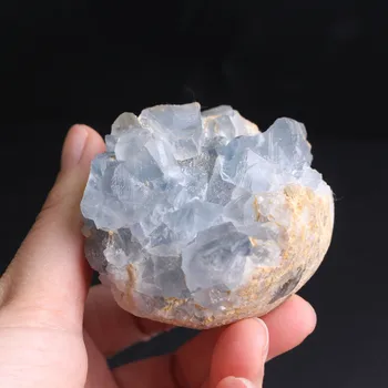 1pc Big Natural Blue Celestite Crystal Cluster Druzy Sky blue Geode Shape Random Mineral Decor Mini Cute
1pc Big Natural Blue Celestite Crystal Cluster Druzy Sky blue Geode Shape Random Mineral Decor Mini Cute