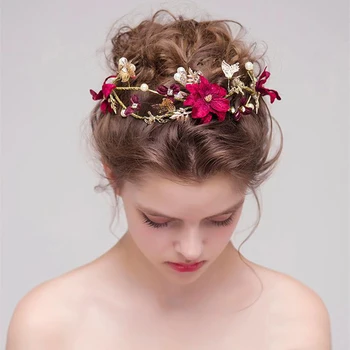 Handmade Jewelry Wedding Bridal Crystal Rhinestone Pearl Red Flower Headband Tiara Headpiece Hair Accessories Hairband Prom
Handmade Jewelry Wedding Bridal Crystal Rhinestone Pearl Red Flower Headband Tiara Headpiece Hair Accessories Hairband Prom