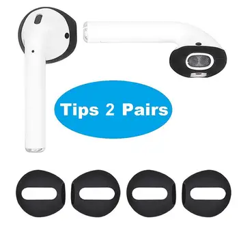 2 Pairs Ultra-slim Silicone Protector Case Cover for Apple AirPods Ear Buds Tip 
2 Pairs Ultra-slim Silicone Protector Case Cover for Apple AirPods Ear Buds Tip